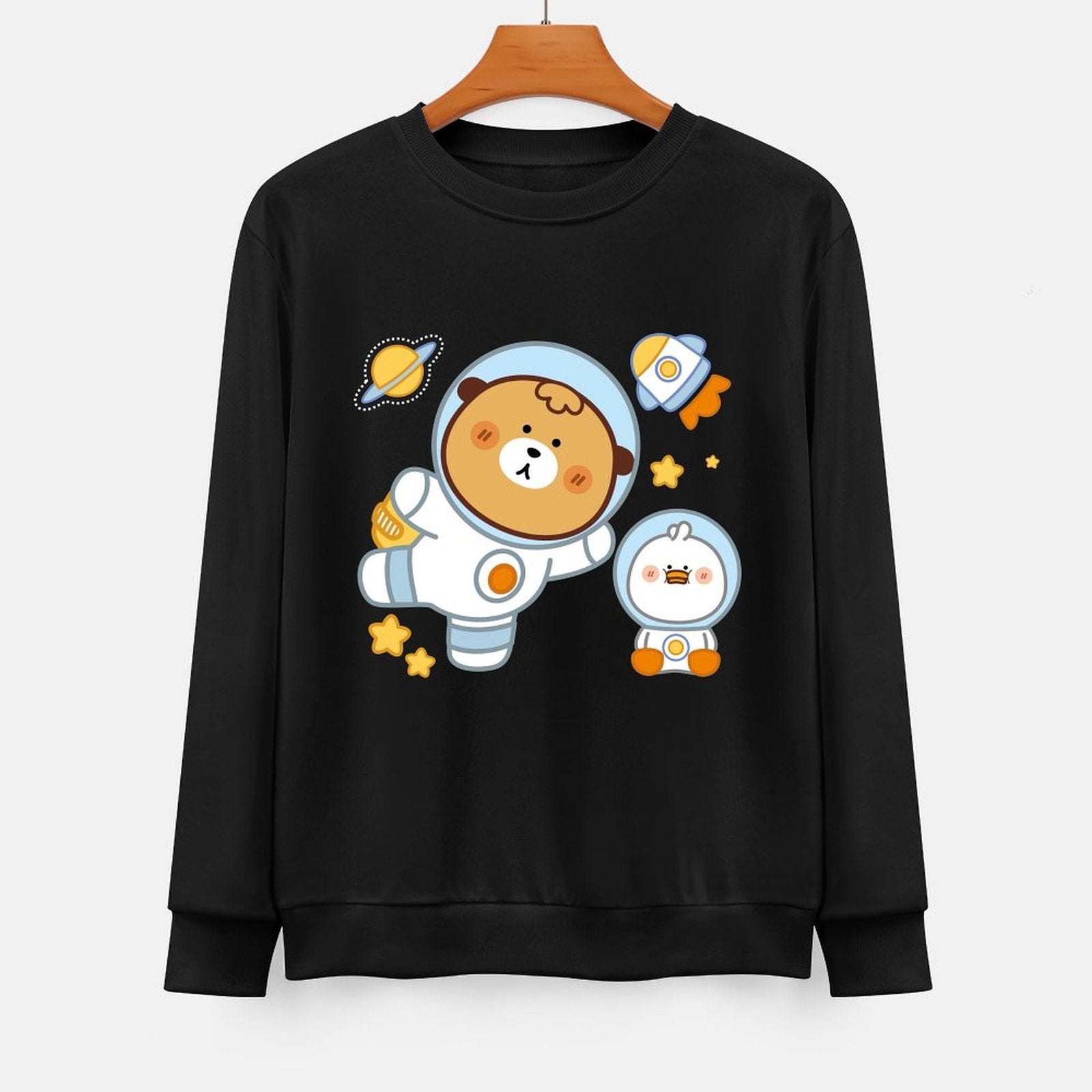 Front Patterned Long Sleeve TopFresh AllSeason